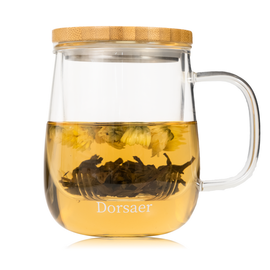 Dorsaer Glass Tea Cup with Inufser and Lid